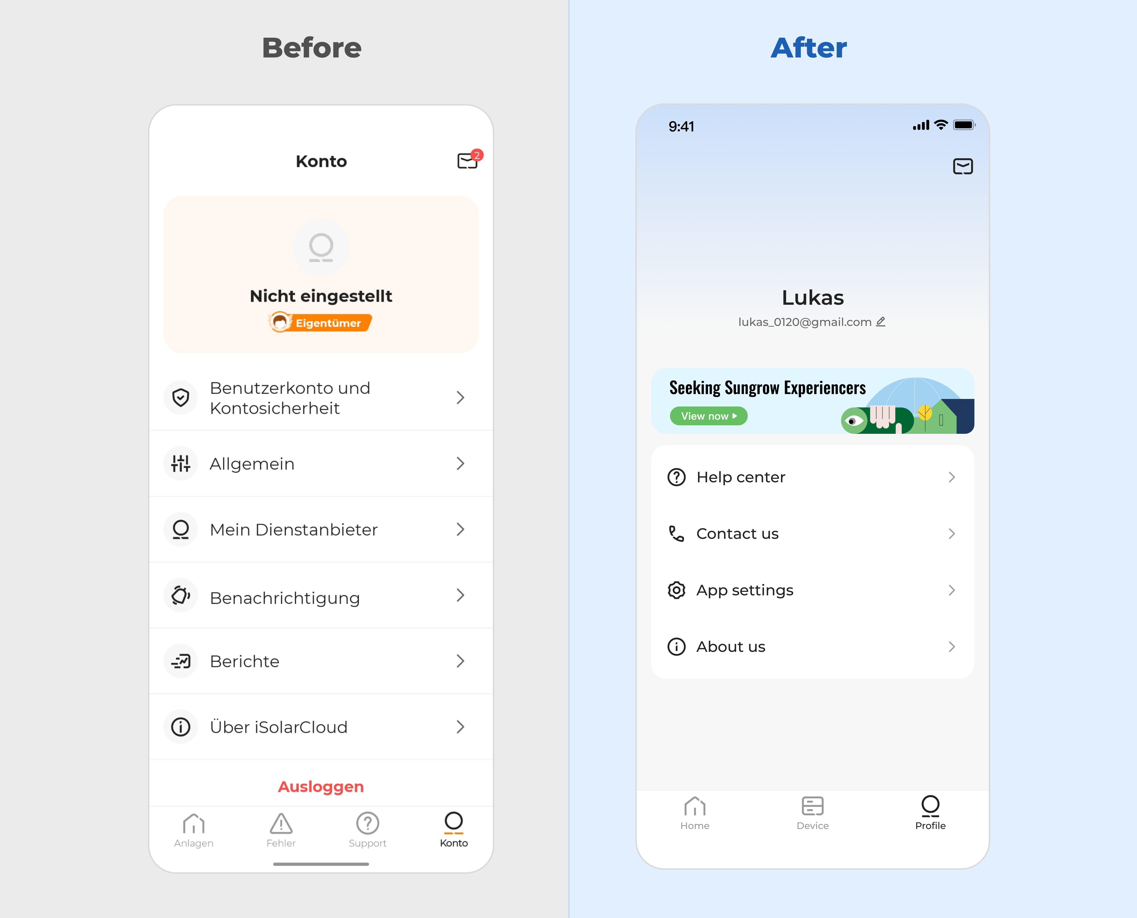 Microinverter profile and account